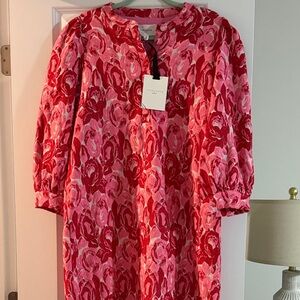 Pomander Place Red and Pink Floral Dress